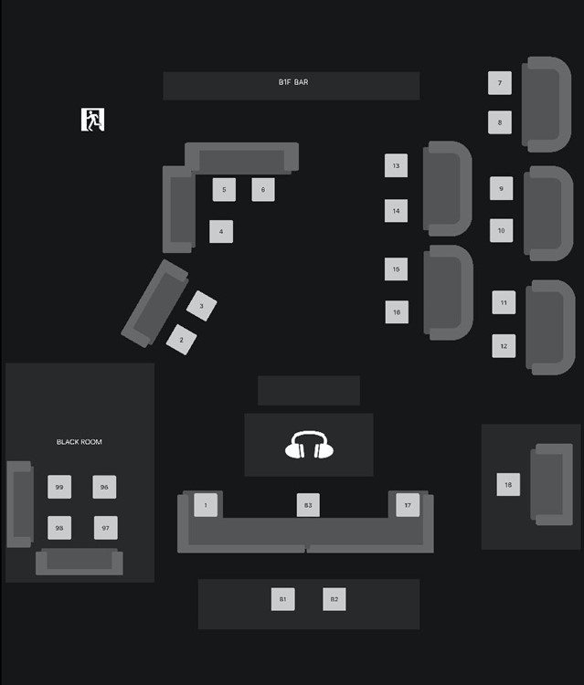 1oak nightclub Tokyo table map location DJ dance floor VIP