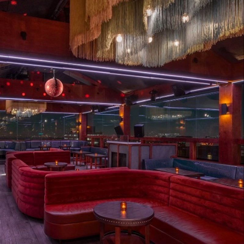 The Highlight Room club Los Angeles rooftop venue bar lounge club amazing city view