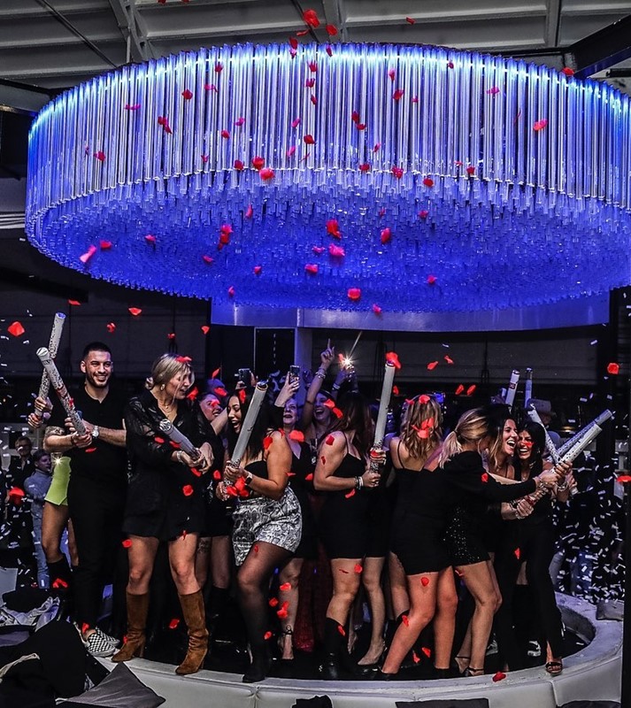 55 Fiftyfive club Milan fun crowd dancing celebrating birthday bachelor bachelorette parties fun nightout