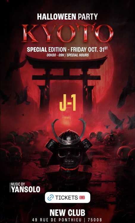 Halloween Party  at Kyoto Paris in Paris 31 Oct 2025