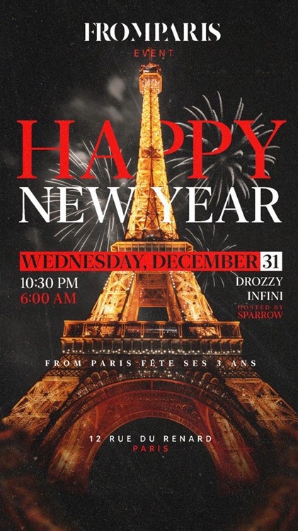 HAPPY NEW YEAR  à Private Party à Paris 31 déc. 2025