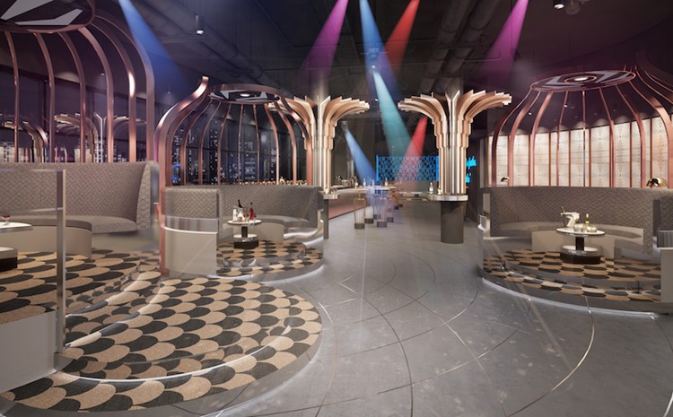 Avry nightclub Singapore view of the cages vip tables lounge area