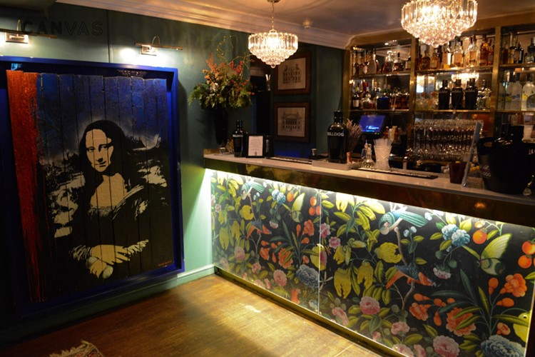 Albert's Club private club in London view of the bar