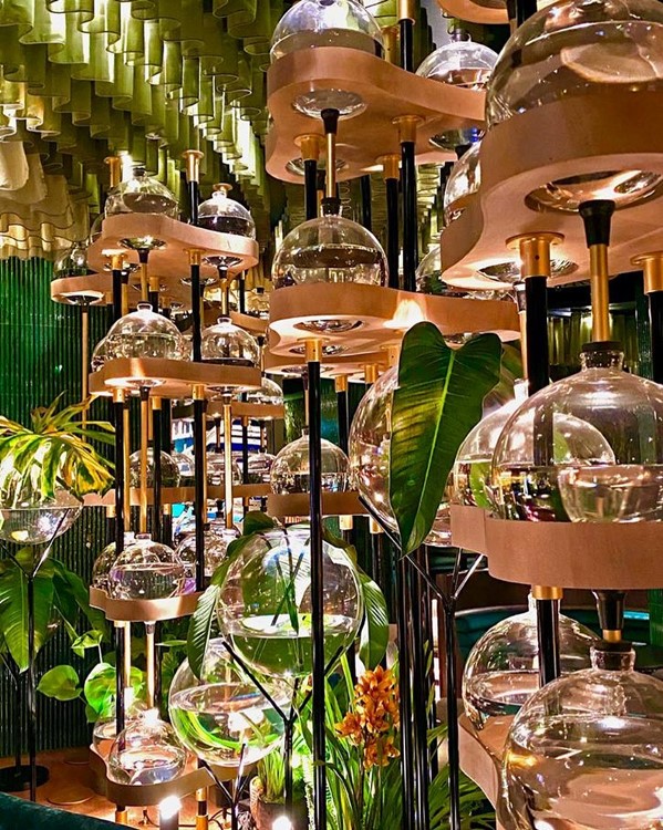 Amazonico clubstaurant London beautiful green fresh interior design