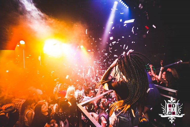 Attica nightclub Singapore lights show confetti musicians dj mixing music fun night party go out