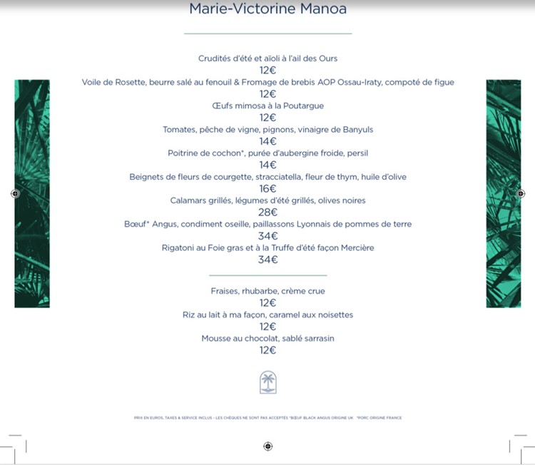 Azur club in Paris bottle menu prices pricing per alcohol type gin cognac vodka rum cocktails beverages