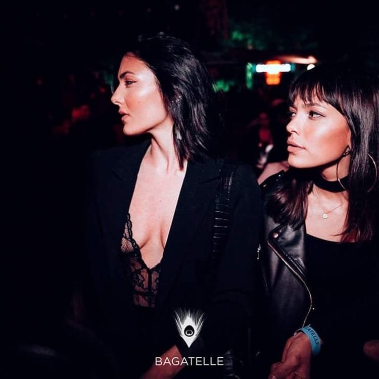 Bagatelle restaurant nightclub Paris dress code fun night music dance drinks brunette girls sexy lace dress bodysuit