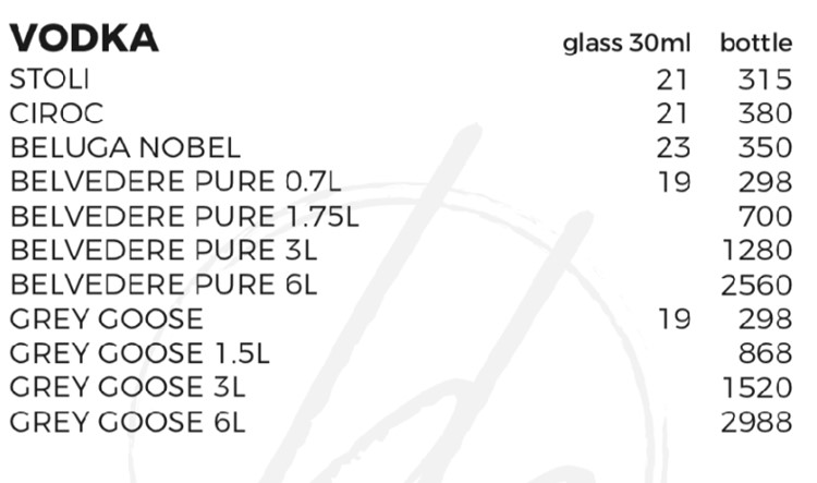 Bang Bang nightclub Singapore vodka prices menu clubs