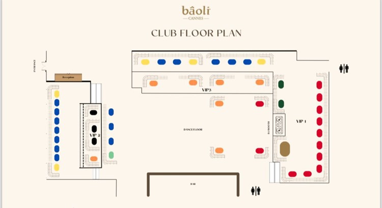 Party at Baoli VIP nightclub in Cannes. Find promoters for guest list in Clubbable