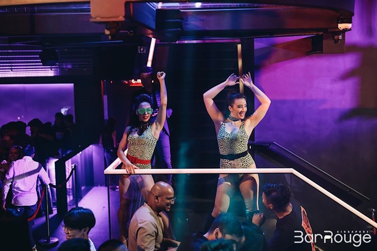 Bar Rouge nightclub Singapore sexy dancers show event best parties must see