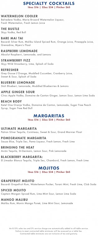 Bare Pool club Las Vegas packages special drinks tequila premium bottles