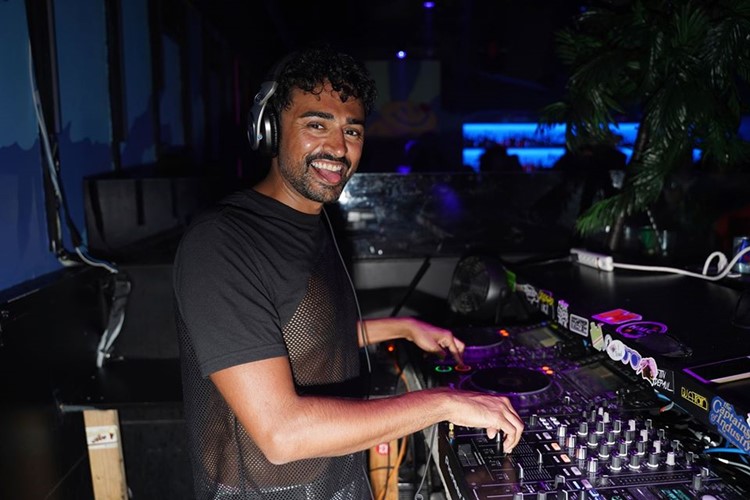 Basement nightclub Miami dj mixing music fun party dance all night