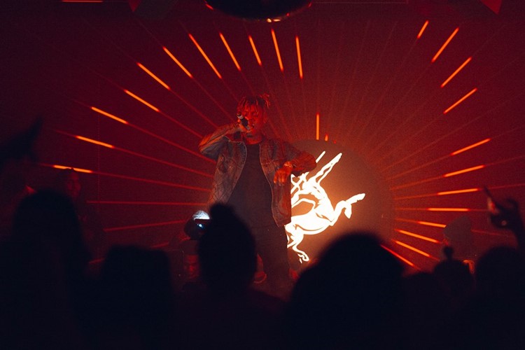 Beauty and Essex day club Los Angeles fun night party dj rapper famous signer concert rapping singing