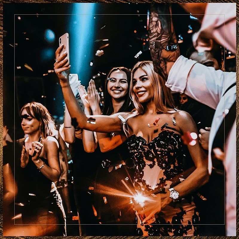 Billionaire Dubai clubbing pretty blonde girl celebrating birthday hen