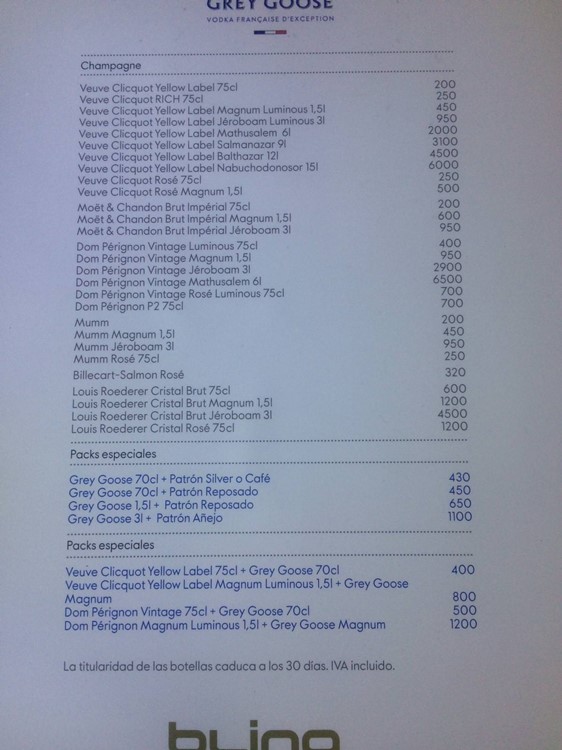 Bling Bling nightclub Madrid champagne bubbles parade packages celebration book now 