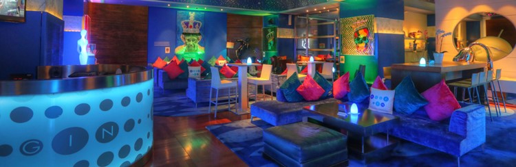 Blue Gin nightclub Monaco view of the interior lounge bar areas 