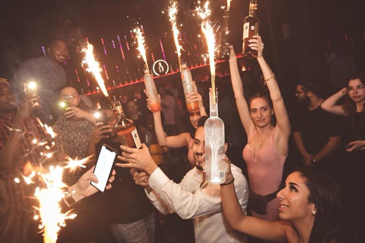 Blvd 44 nightclub Montreal vip party alcohol bottles celebration fun party vip table area book now