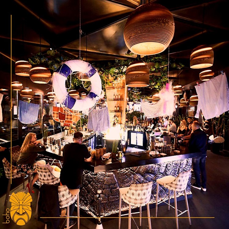 Boho club Kiev bar view table booking vip area reserve your own now celebrate alcohol bottles