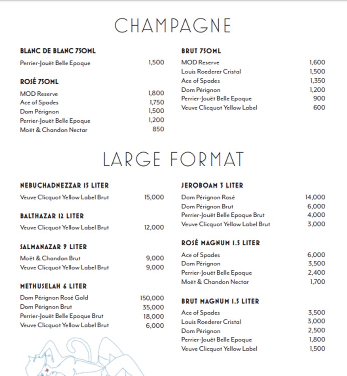 Bootsy Bellows nightclub Los Angeles LA prices champagne bubbles brands type pick choose booking service