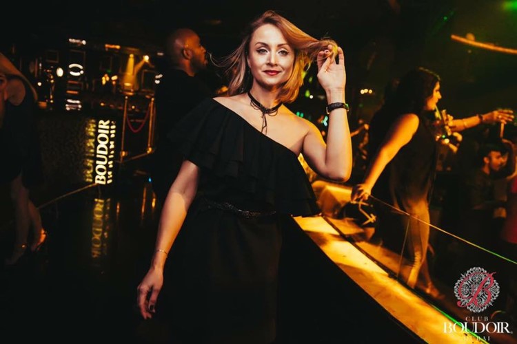 Boudoir Club nightclub Dubai girl dancing partying