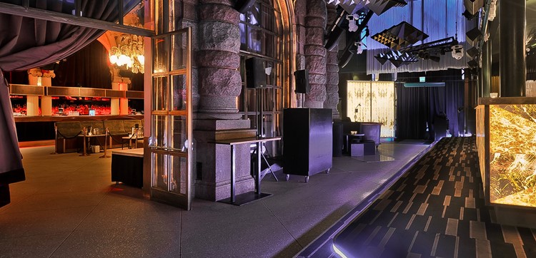 The Brass Bar Stockholm club view entrance hallway posh interior design