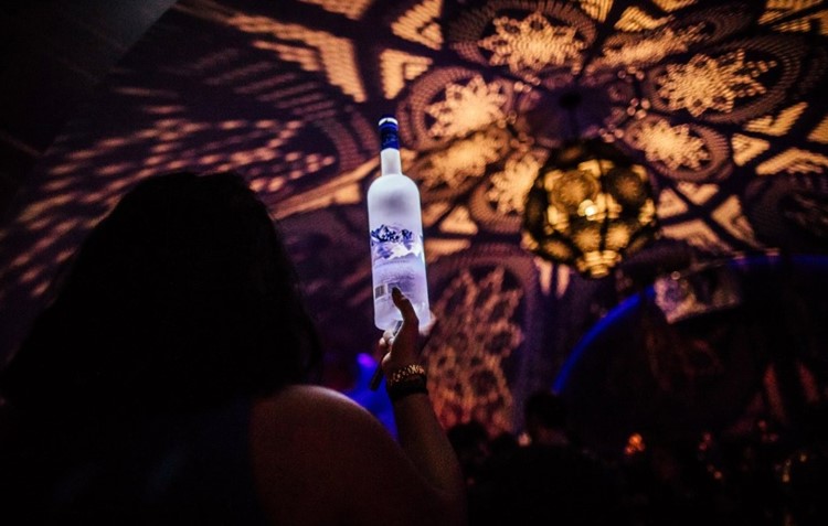 Celon nightclub New York alcohol vodka bottle parade celebrate birthday hen bachelor parties champagne 