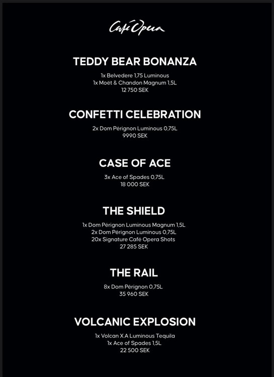 Soirée dans la boîte Café Opera VIP à Stockholm. Trouvez des promoteurs pour la liste des invités sur Clubbable