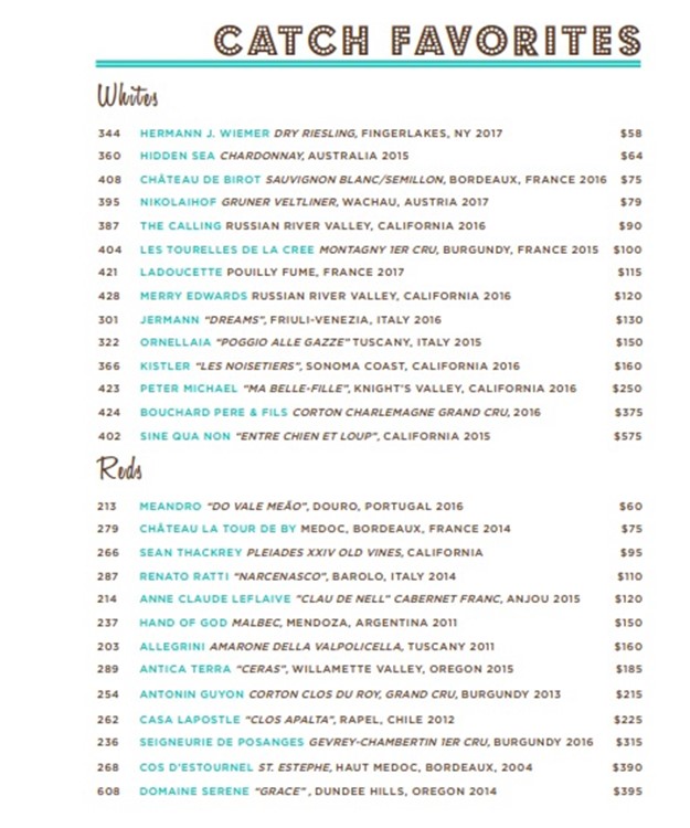 Catch New York club favourites drinks alcohol