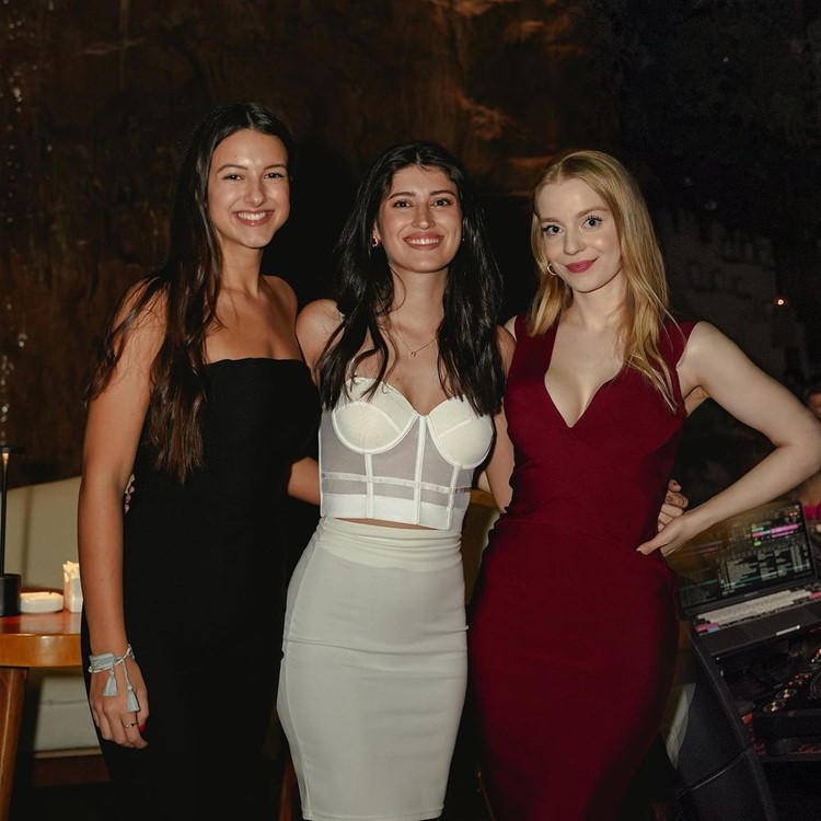 Cavo nightclub Dubai pretty blonde brunette girl mini dress dresscode 