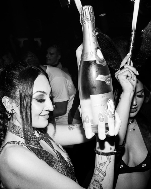 Chez Tania club Paris bottle parade celebrate birthday bachelor hen stag parties