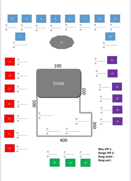 Chrystie club Cannes table map nightclub vip area premium dance floor dj bar 