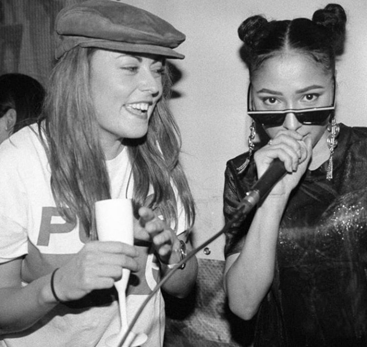 Club Air nightclub Amsterdam two girls singing drinking and having fun