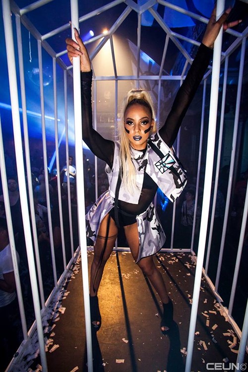 Paradiso nightclub Amsterdam dj mixing music gate dancer costume stage dancefloor fun nightout party