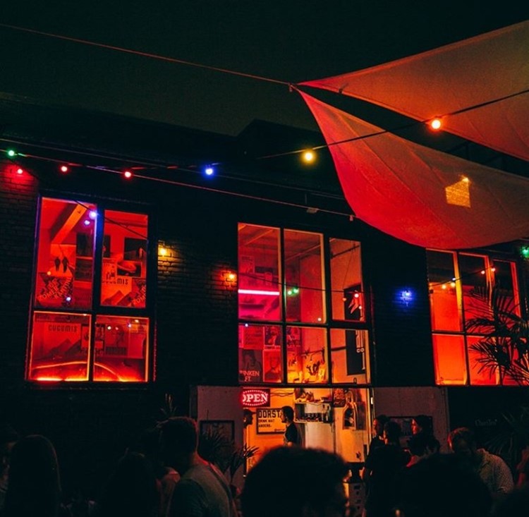 De Marktkantine nightclub Amsterdam view of the outside area