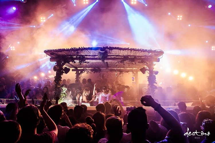 Destino nightclub Ibiza big event concert show crowd clapping hands