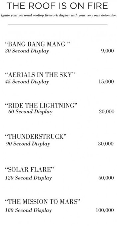 Drais nightclub Las Vegas premium fire work terrace show price alcohol cocktails drinks beverages