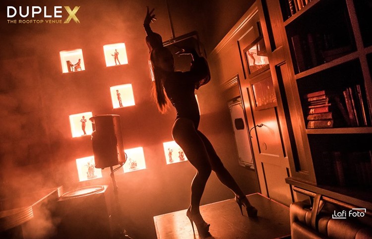 Duplex nightclub Prague events party club pole dancer
