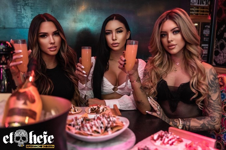 El Hefe club in Arizona bachelorette party event celebrate eat drink girls blonde brunette