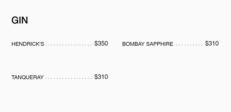 Electric Hotel Chicago club menu gin book now