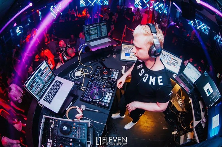 Eleven nightclub Tel Aviv dj mixing music fun party dance floor crowd