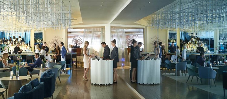 Fairmont hotel restaurant celebrate partying girls men event show