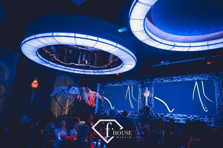 Fashion House club Warsaw unique F club design interior luxurious posh exclusive dress code door policy 