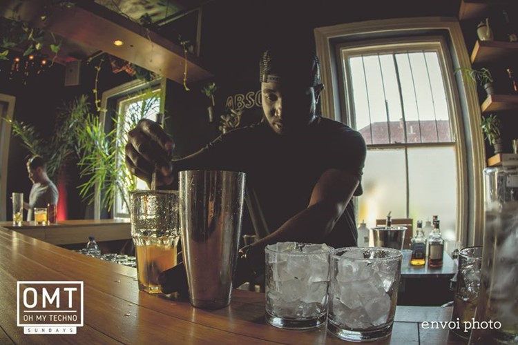 Fiction club nightclub Cape Town party barman mixing drinks alcohol