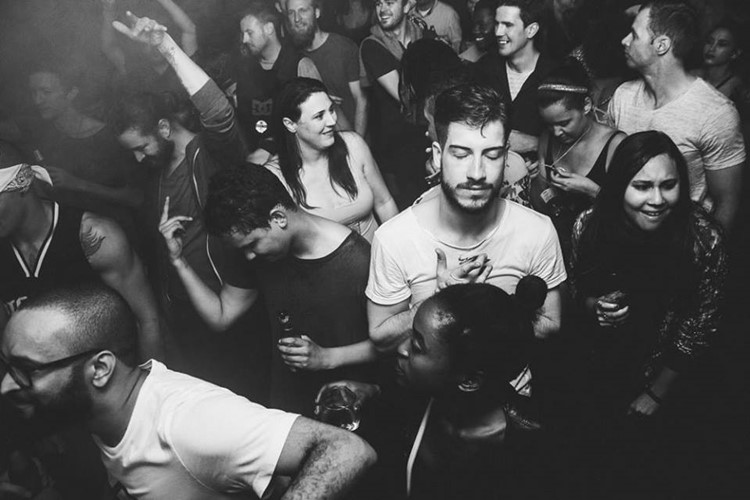 Fiction club nightclub Cape Town party guy having fun dancing techno