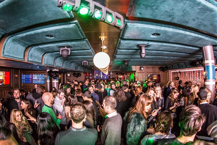 Fishbowl nightclub New York City full night party music dance floor crowd having fun partying