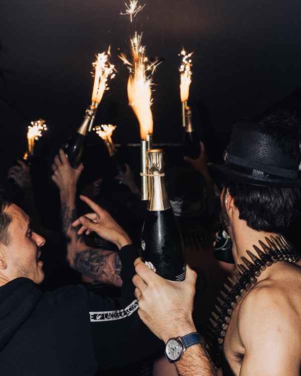 Gaio nightclub St Tropez bottle parade champagne book your vip table celebrate birthday bachelor bachelorette