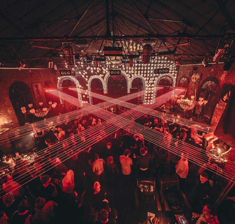 GazGolder nightclub Moscow lights show event show dj music dance floor