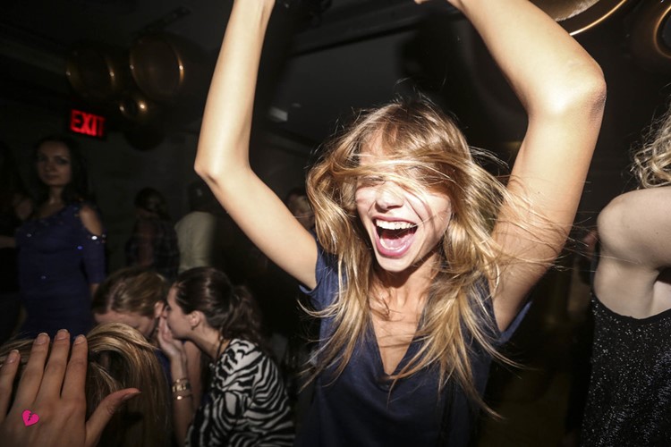 gilded lily nightclub new york pretty young blonde dancing and having fun at a party