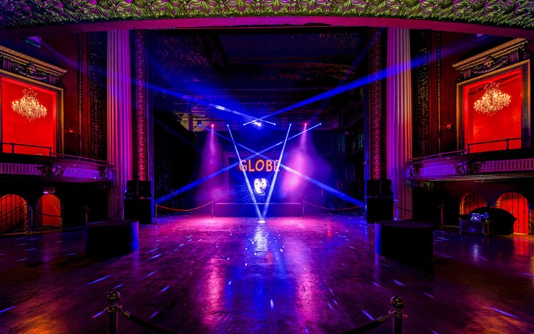Party at Globe Theatre VIP nightclub in Los Angeles. Find promoters for guest list in Clubbable
