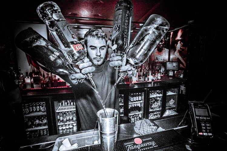 Hornsleth nightclub Copenhagen bartender mixing drinks cocktails alcohol nightout party